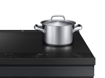 30" Samsung 6.3 cu.ft.Induction Slide in True Convection Range in Matte Black - NSI6DG9500MTAC